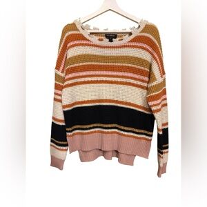 Cottagecore Cozy Striped Multicolor Sweater
